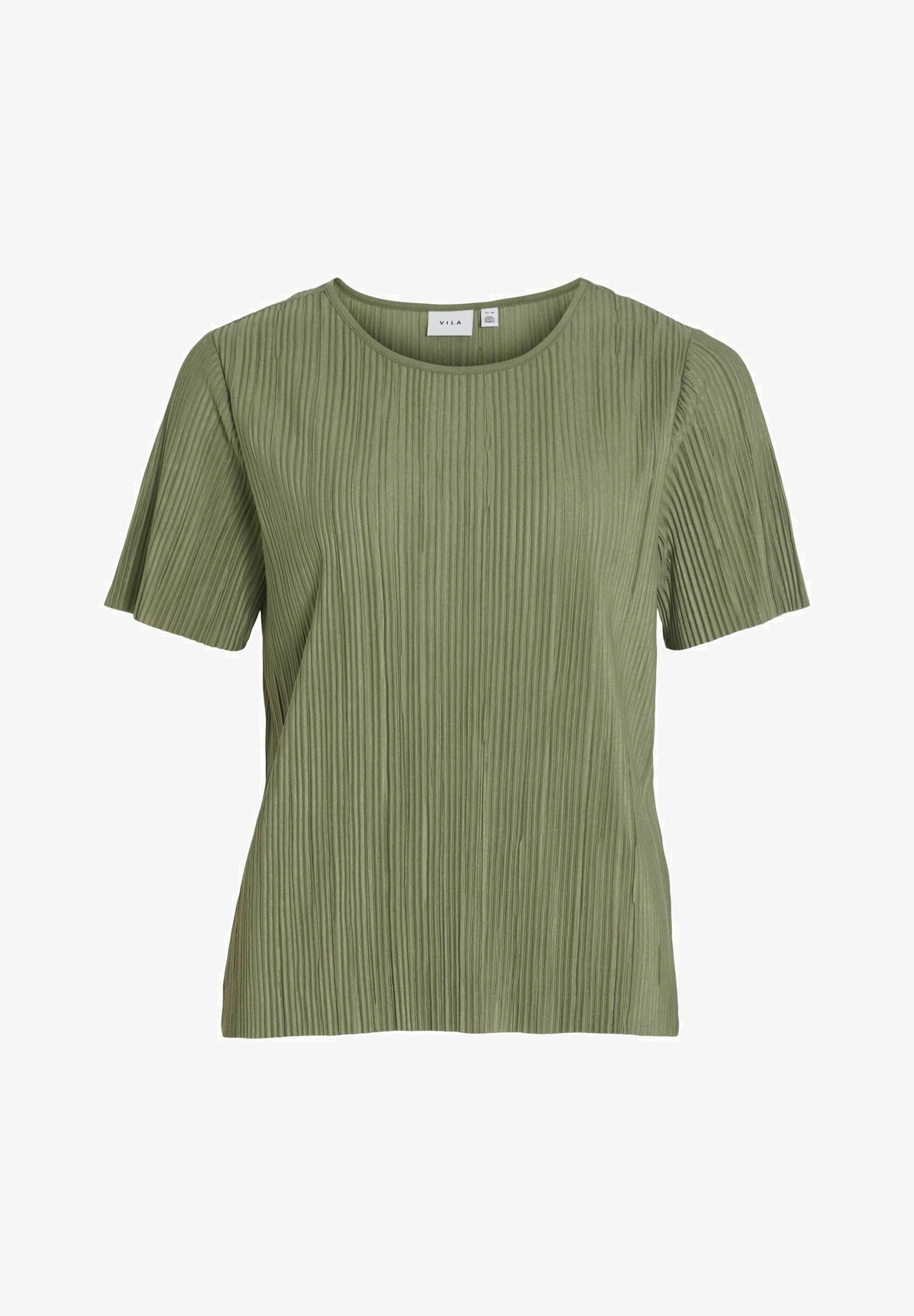 VILA VIPLISA O-NECK NOOS - Halenka - olejově zelená