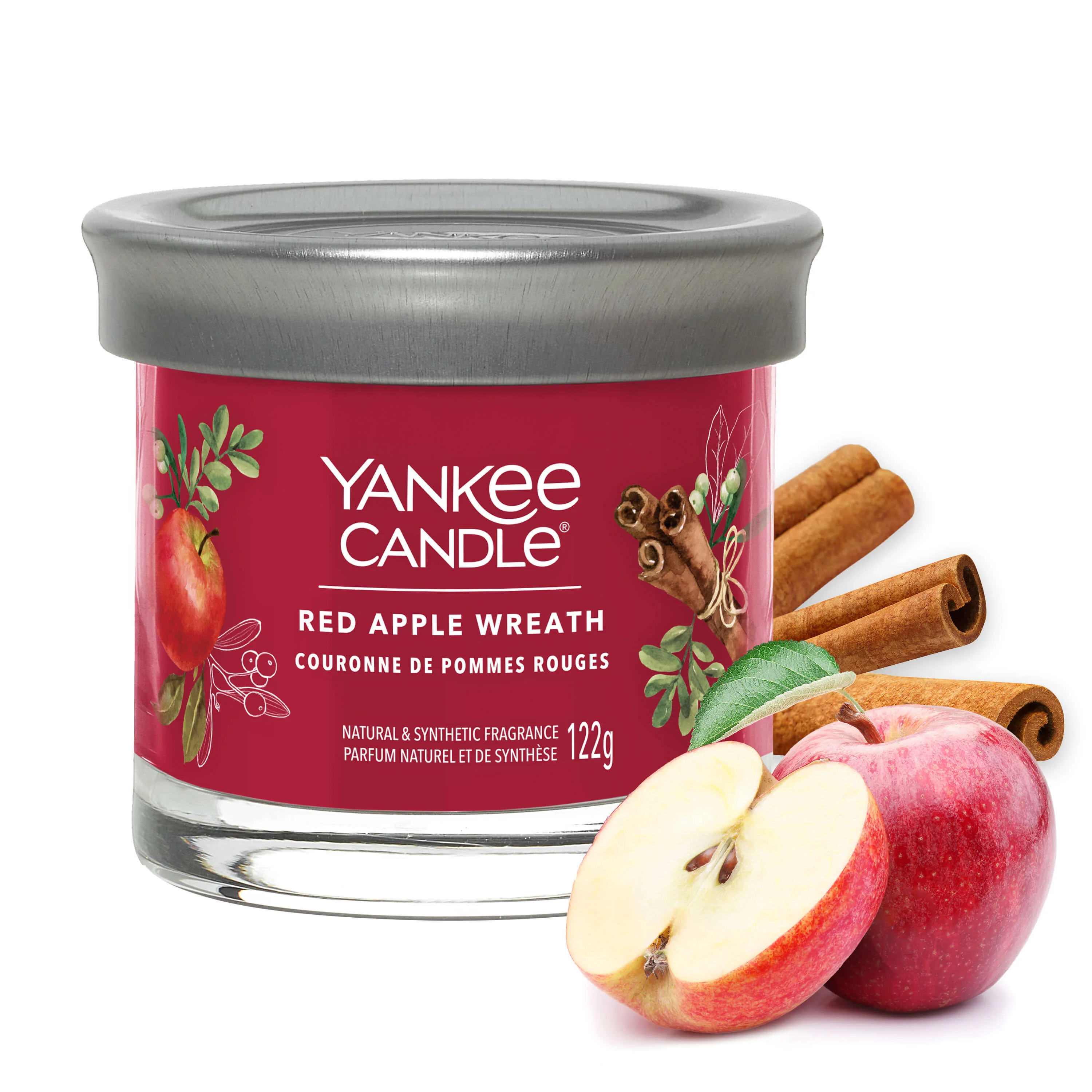 Signature Tumbler Candles Red Apple Wreath - Candela Profumata