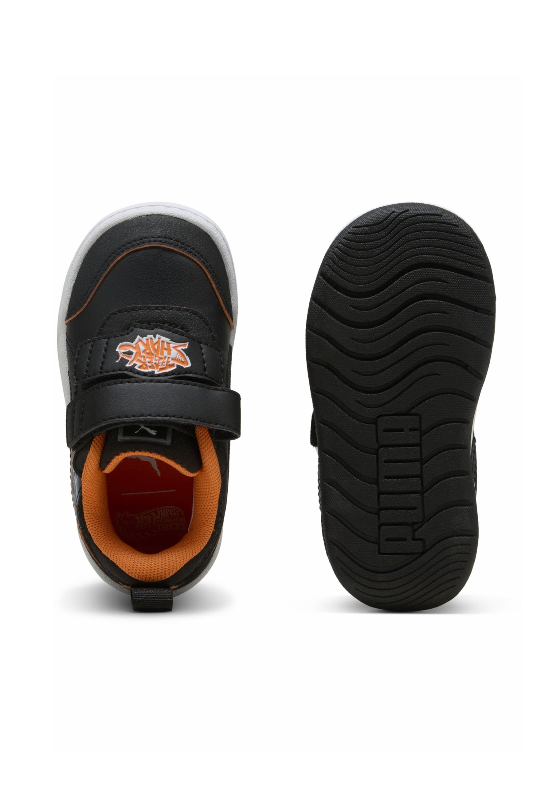 Puma babyschoenen - zwart - zwart-oranje glo