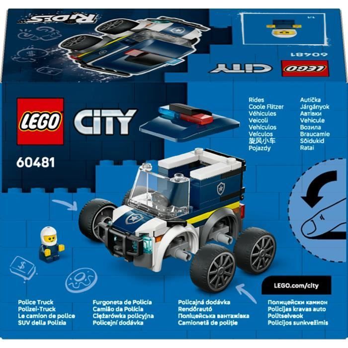 LEGO City 60481 Veicoli - Camion della polizia - Set di gioco creativo per bambini dai 5 anni in su - Idea regalo