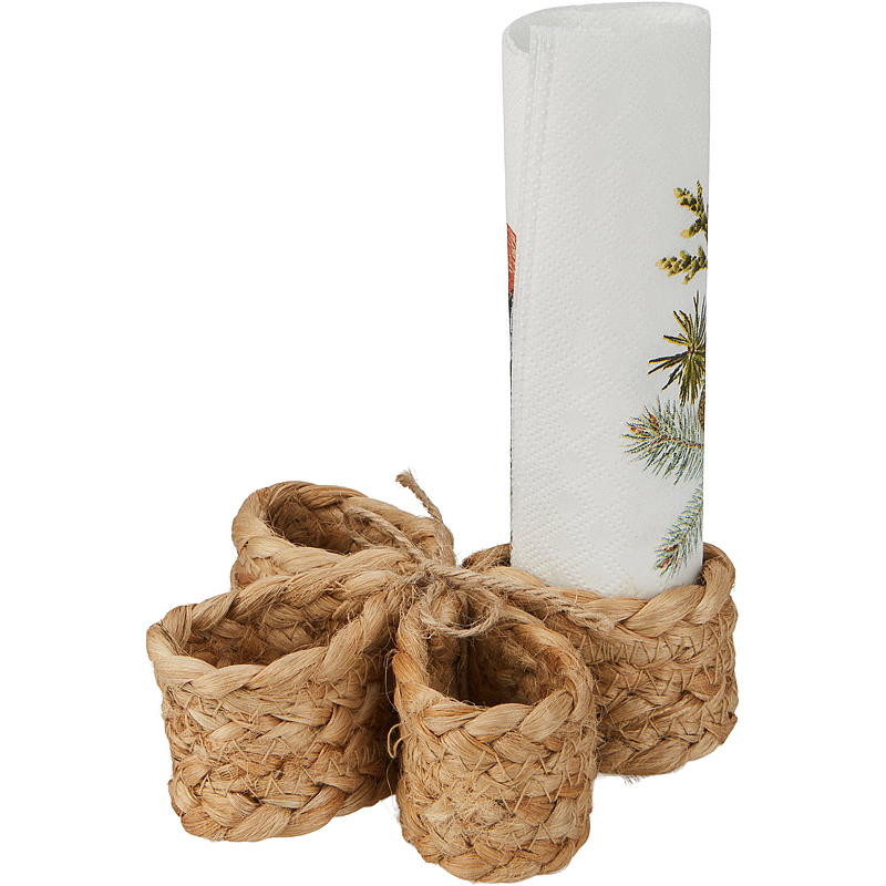 Serviettenringe, 4er-Pack, ø 4 cm, Jute