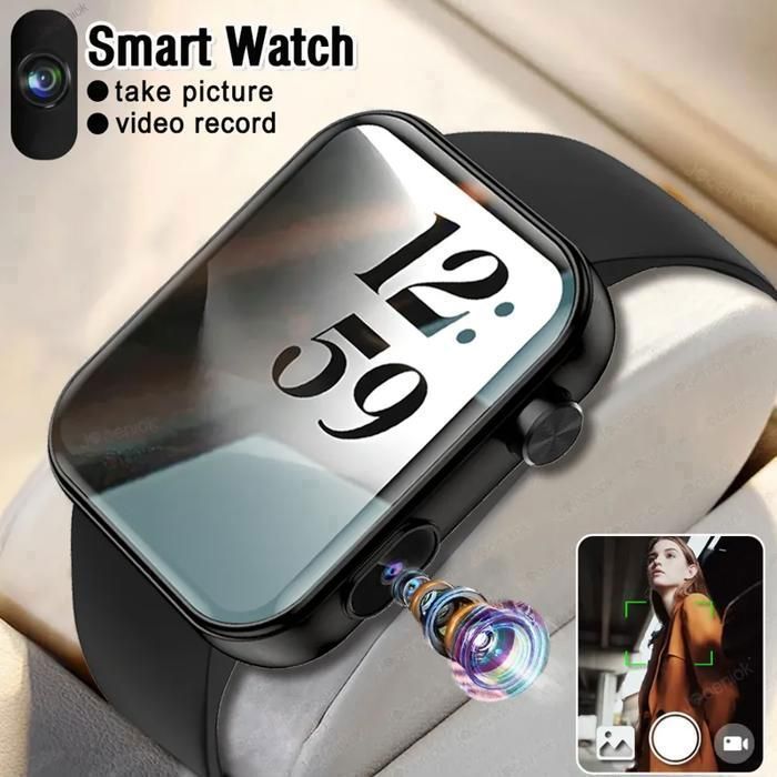 XTRADITECH Smartwatch für Sport, Videokamera, Bluetooth-Anrufe, Diktiergerät, Musikspeicher, kompatibel mit TWS-Kopfhörern, 1,91