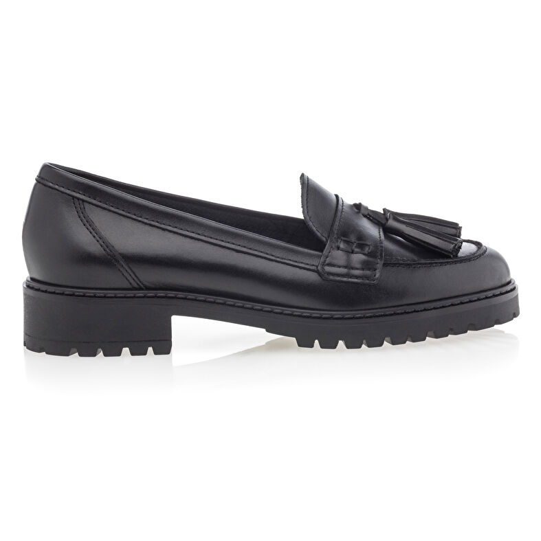 Svarta loafers/båtskor för kvinnor