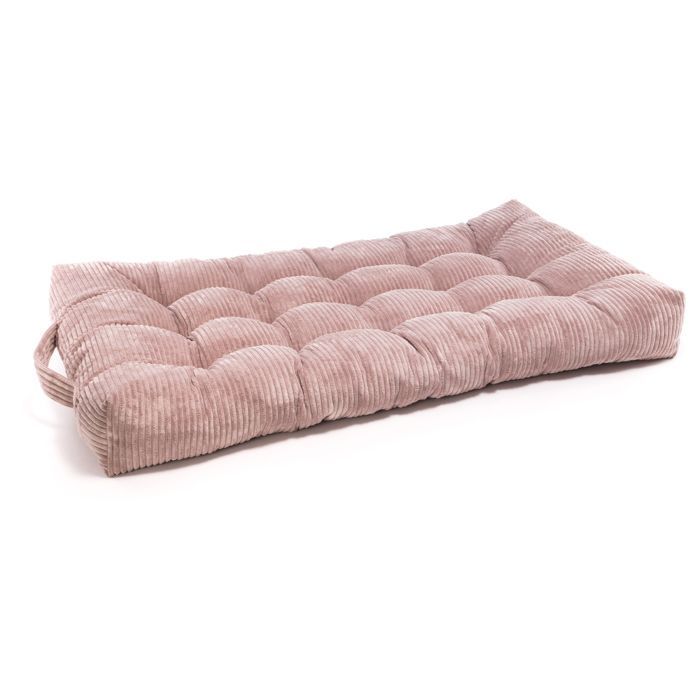 Colchón de suelo infantil ECOPUF - Cojín para habitación infantil - Acolchado, pana, 70x120x15cm - SZ61 Rosa empolvado