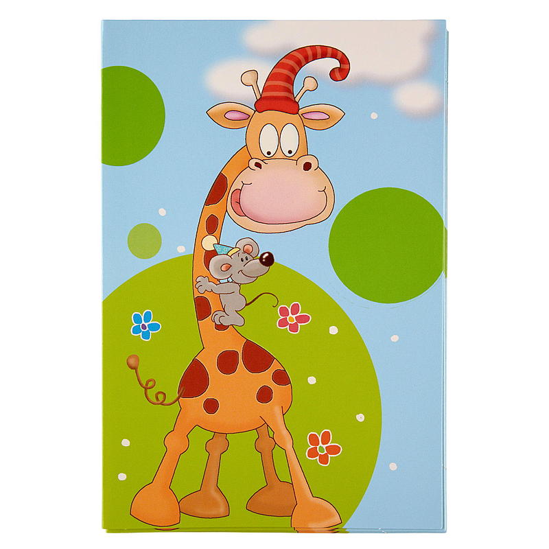 Giraffe und Maus aus der Karte