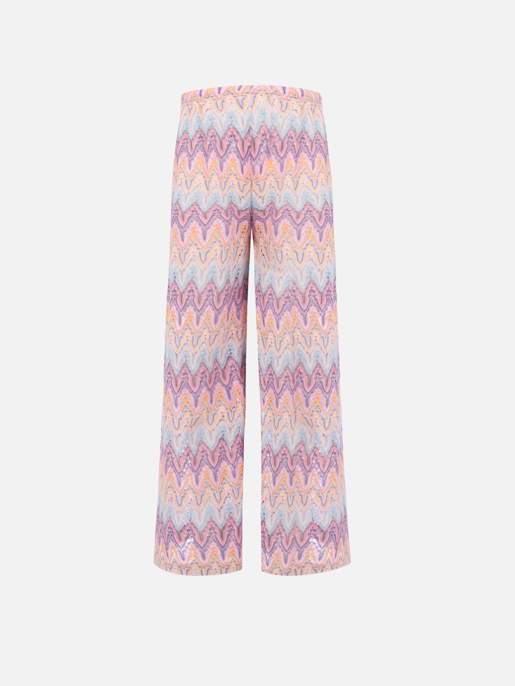Pantalon en maille rose Amalia Jr Raschel