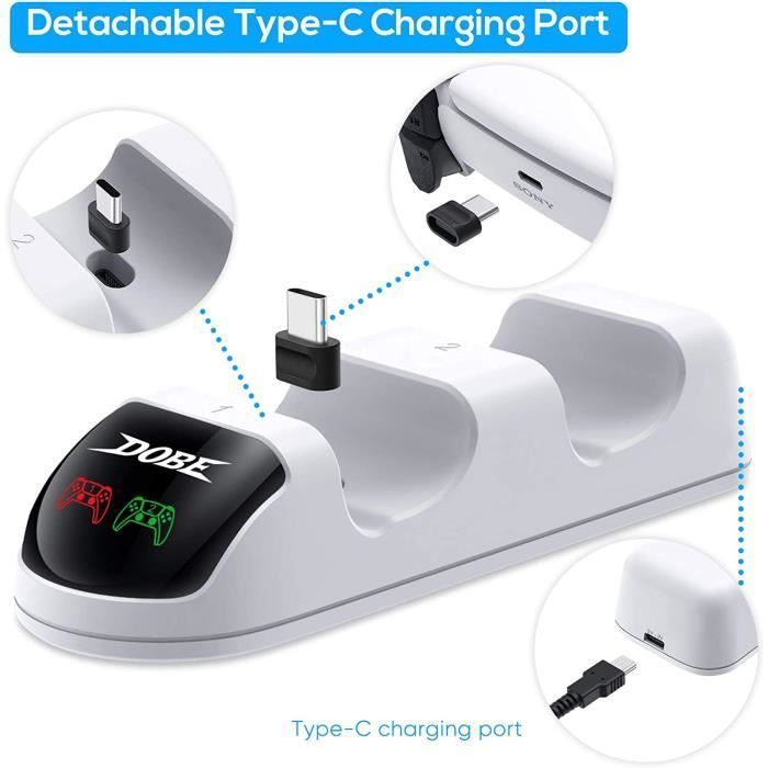 Charger compatible with PS5 controller, USB Fast Charging with LED Indicator compatible with Sony Playstation 5