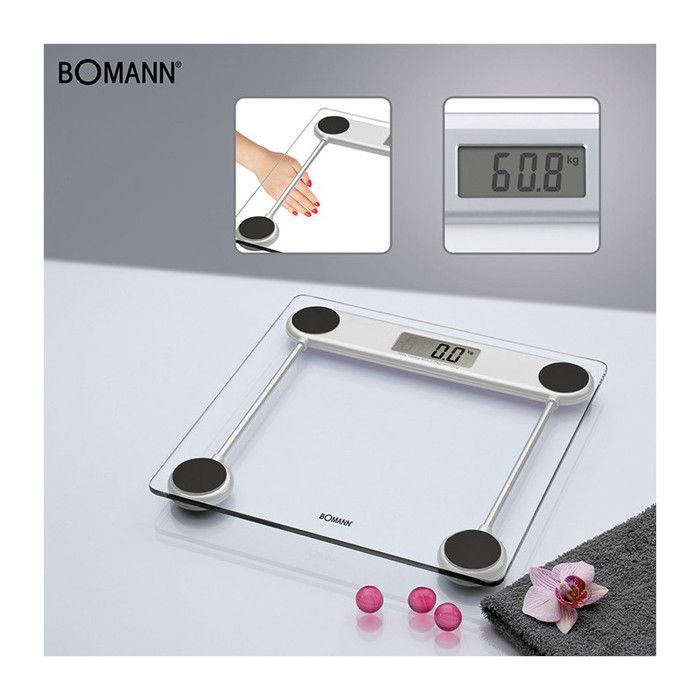 Pèse personne numérique - BOMANN - PW 1417 CB - Portée 150 kg - Graduation 100 g - Affichage LCD