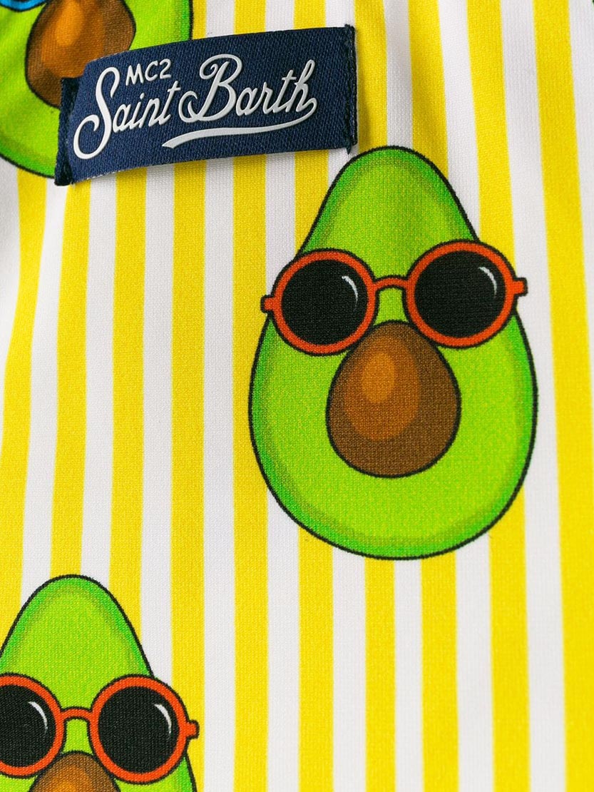 Damesbandeaubikini met avocado-print