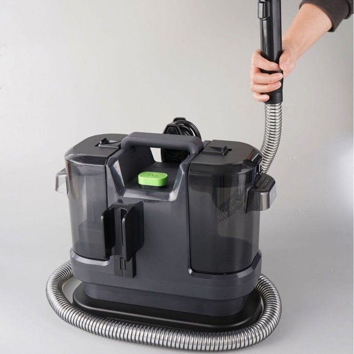 Limpiador de alfombras de 12 kPa, limpiador de tapicería, aspiradora, quitamanchas, depósito de 1,8 L + 0,8 L, 450 W