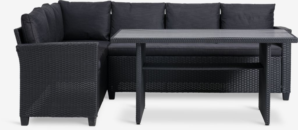 AGERMOSE garnitura za 6 osoba, crna