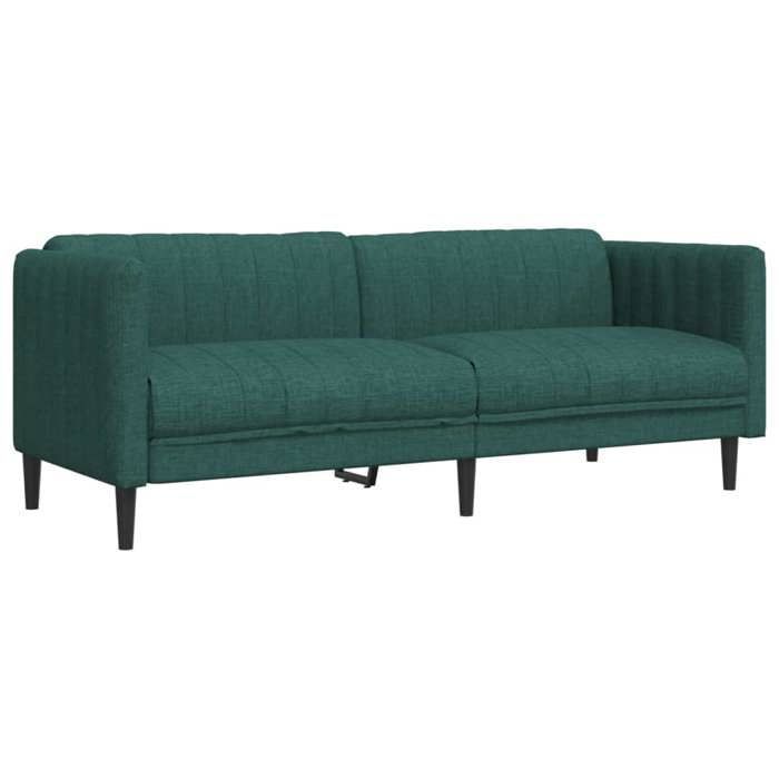 vidaXL Ensemble de canapés 3 pcs vert foncé tissu, canapé, siège de canapé, canapé relax, canapé confort, fauteuil de 3209233