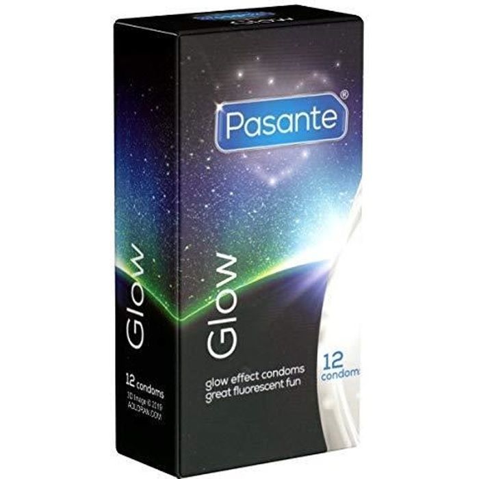 Pasante GLOW - 12 préservatifs fluorescents