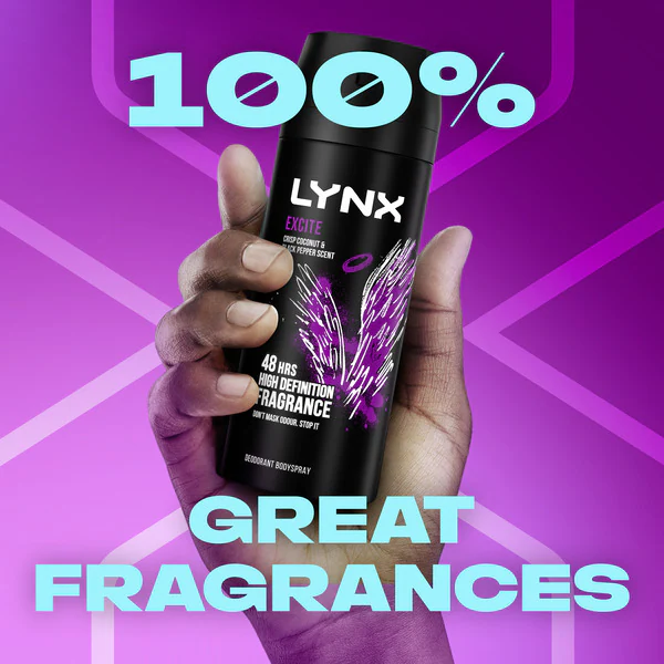 Deodorante spray per il corpo Lynx Excite 150 ml