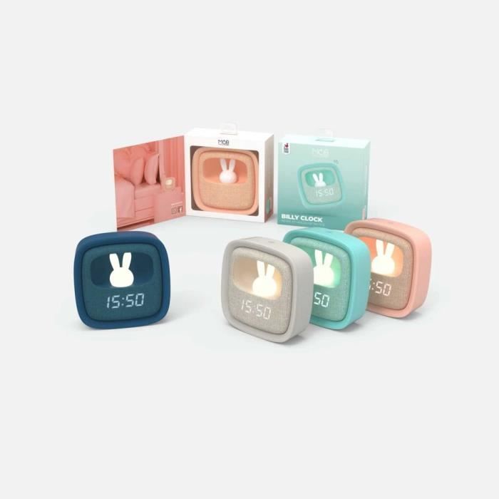 Reloj despertador táctil y luz nocturna Billy Clock - MOB - Azul - Programable - Infantil