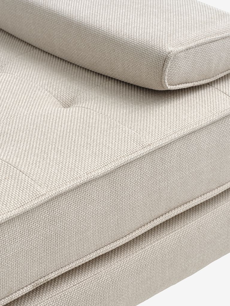 VARMARK VARMARK kauč na razvlačenje 190x76 s jastucima, bež tkanina/boja hrasta