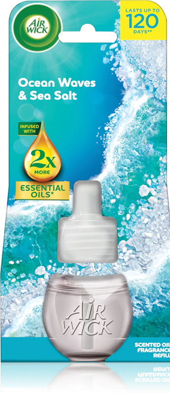 Refil para Difusor Elétrico de Óleos Essenciais Air Wick, Aroma de Ondas do Oceano e Sal Marinho