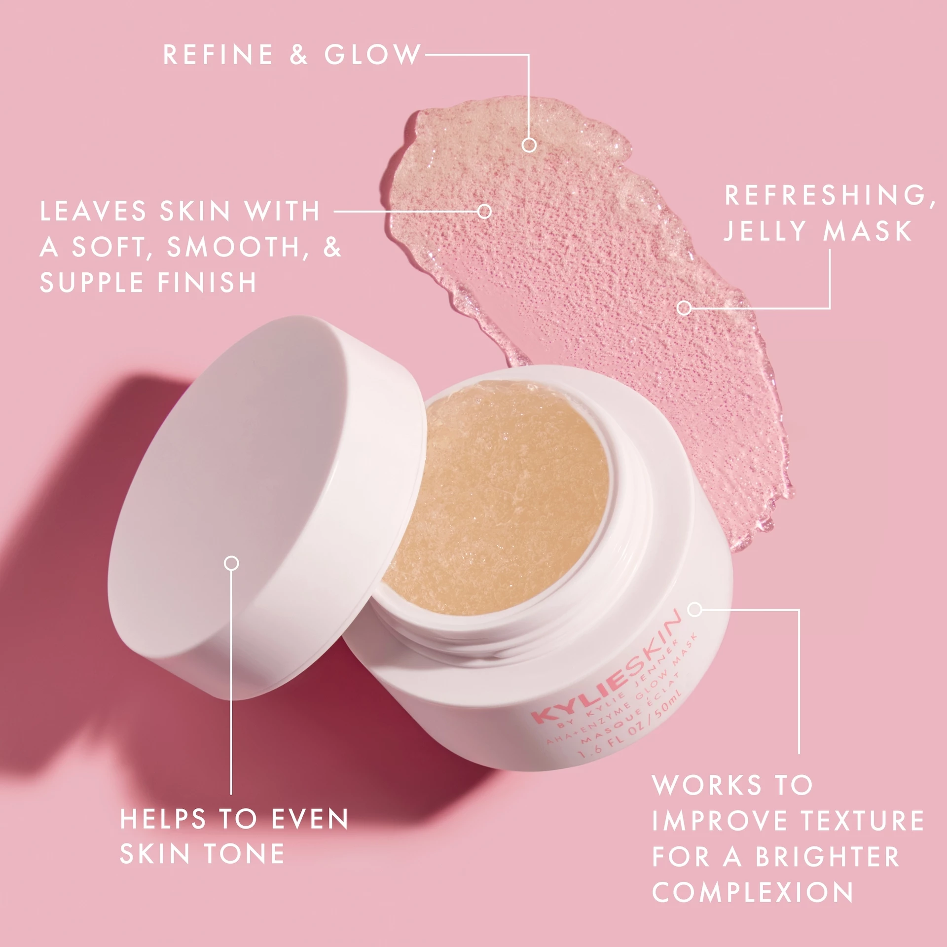 AHA + enzimes ragyogást fokozó maszk 50 ml - Kylie By Kylie Jenner