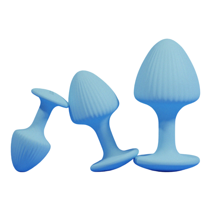 Ensemble de 3 plugs anaux en forme de champignon UPKO