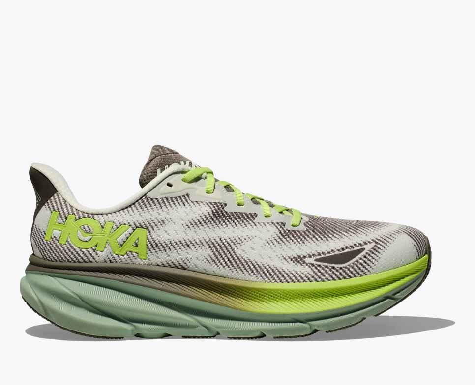 HOKA Clifton 9 GORE-TEX Leisteen/Aloë Vera