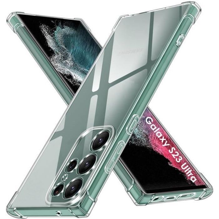 Funda Phonillico® para Samsung Galaxy S23 ULTRA - Resistente a golpes - Flexible - Transparente