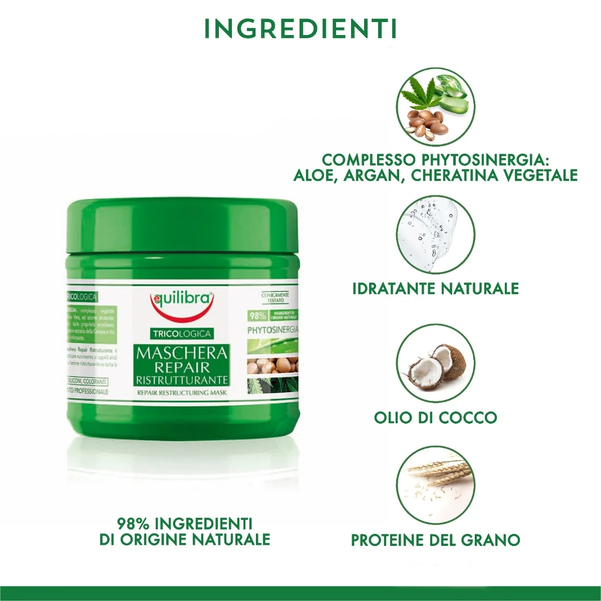EQUILIBRA Equilibra Tricol Repair Mask 250 ml Máscara de reestruturação