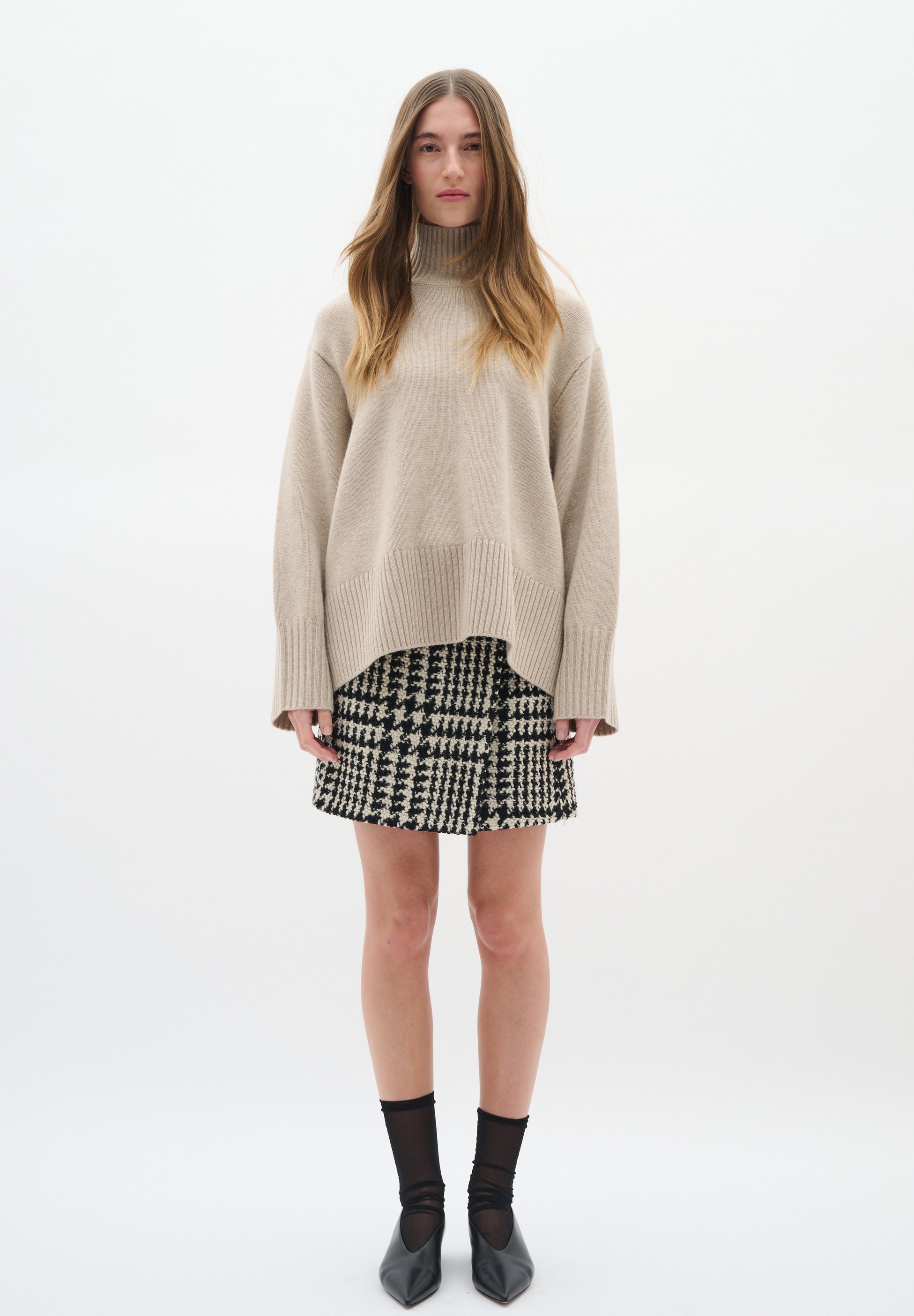 InWear BRYA - Minirok - zwart/wit