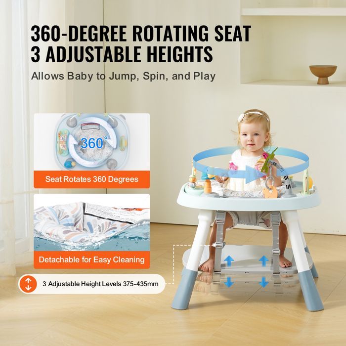 VEVOR Baby Activity Center - Interactive Play Table - Toddler Bouncer with Developmental Toys, Music, and Songs