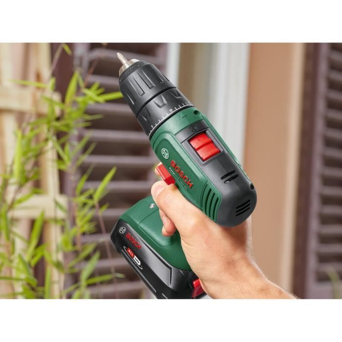 Bosch UniversalDrill 18 Cordless Drill/Driver (Supplied with 2 x 1.5 Ah batteries, SystemBox, 241 accessories) - PowerForAll