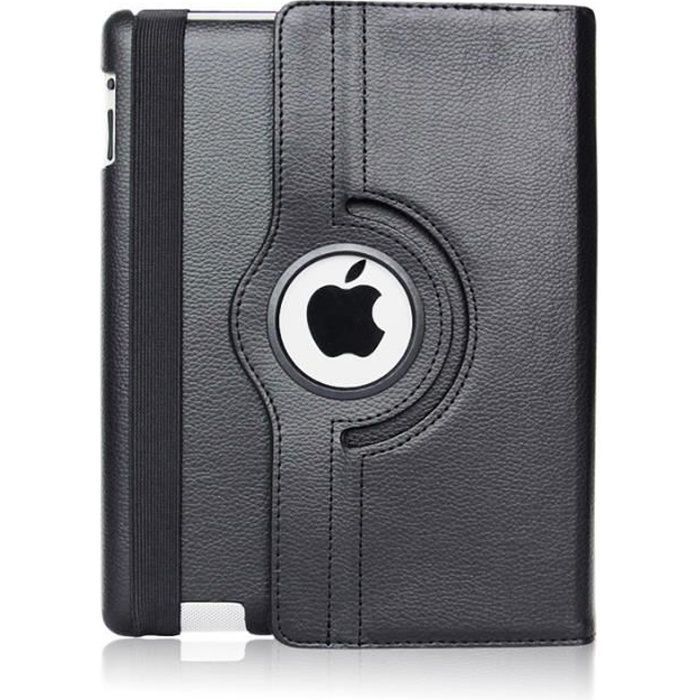 360° Rotating Case - Phonillico - iPad 9/8/7 - 10.2 inch - Black - Multi-position