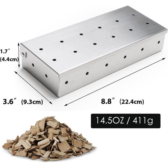 Defumador robusto em aço inoxidável para churrasqueiras a gás ou carvão[1313]