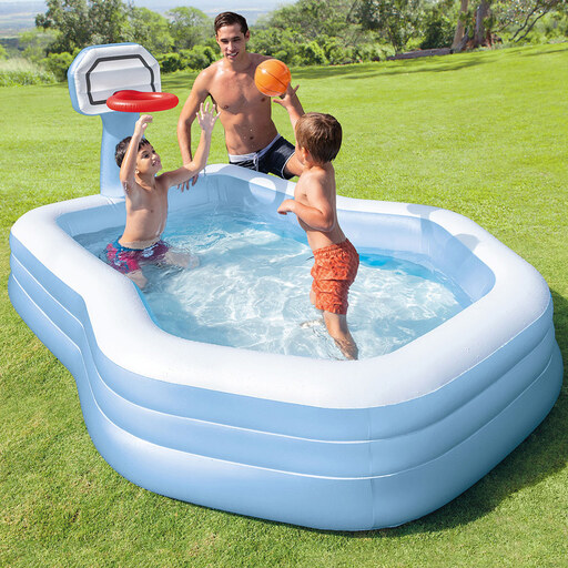  Zwembad met 3 buizen 188x130 cm (682 liter inhoud) inclusief mandje en bal