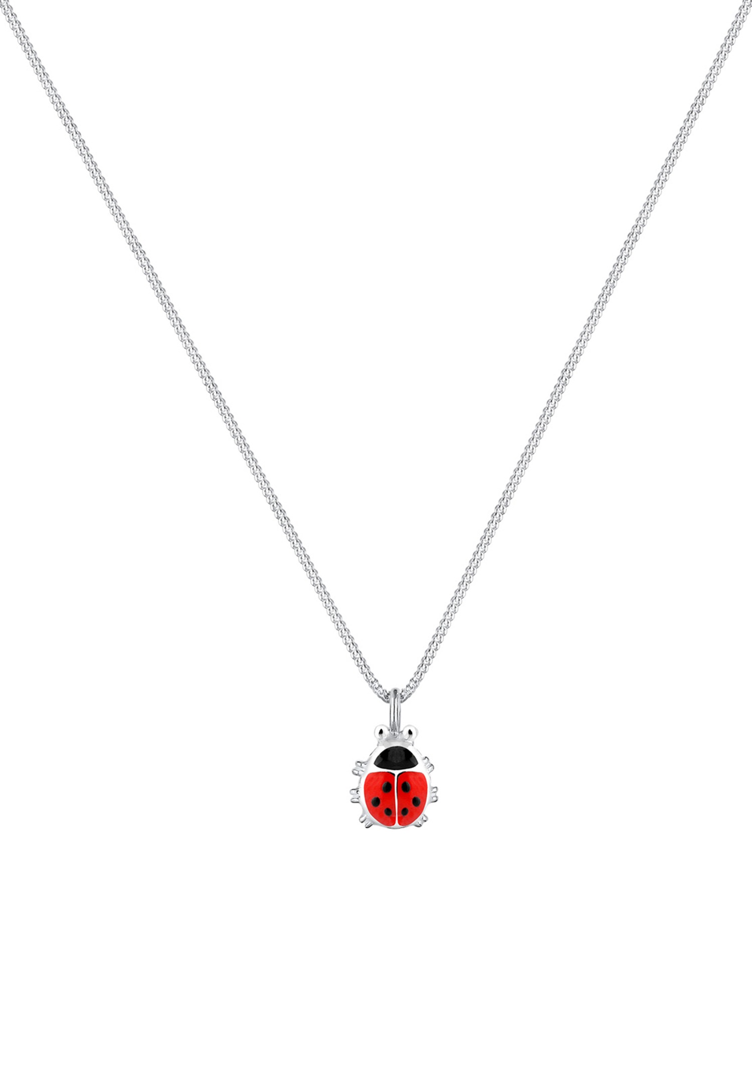 Elli Femme Pendentif Coccinelle Enfant Émail - (925/1000) Argent