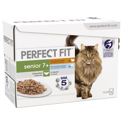 Perfect Fit Senior 7+ Zakjes – Gemengde verpakking met saus