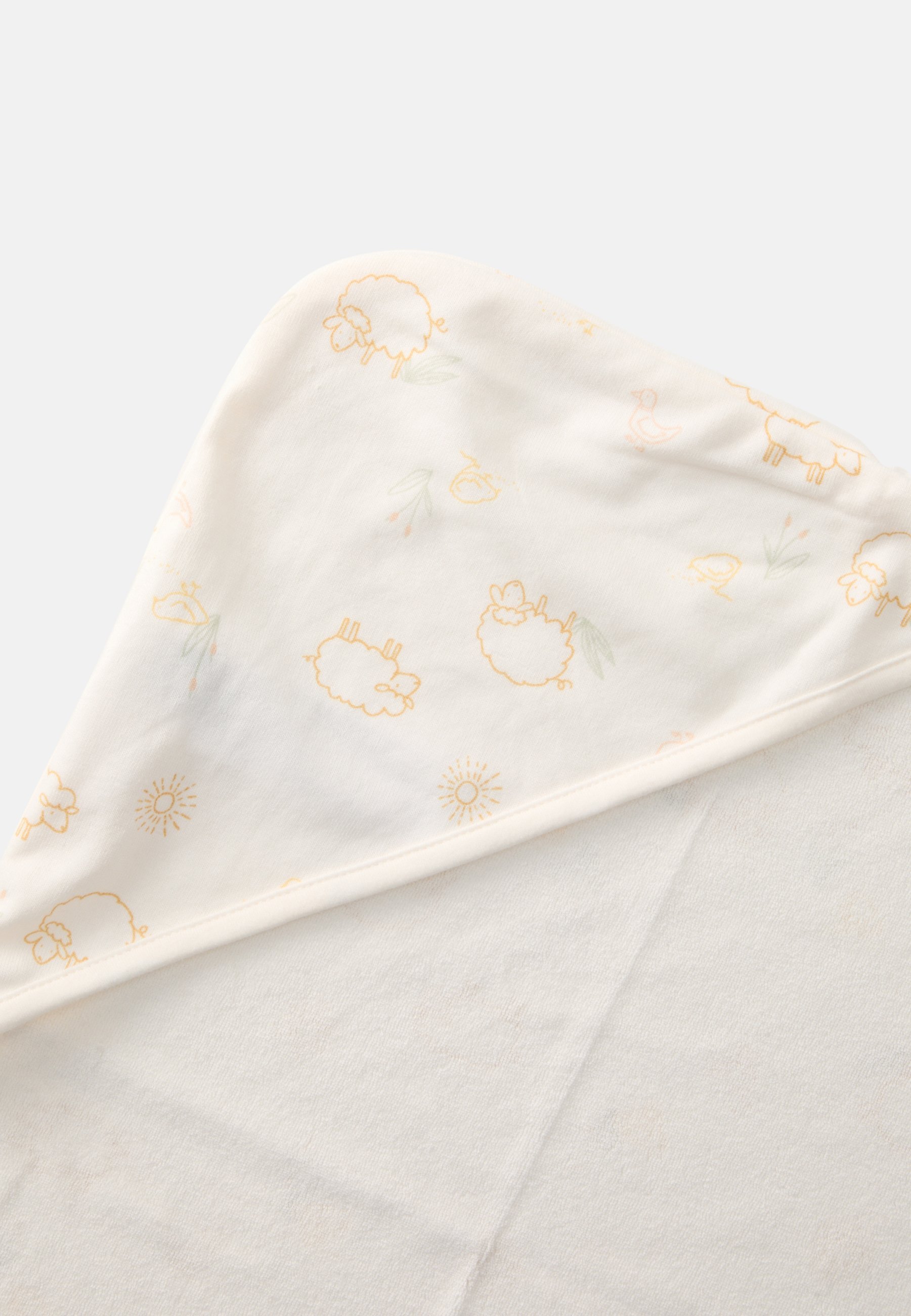 Carter's BADHANDDOEKEN UNISEX 2-PACK - Badhanddoek - gebroken wit/geel