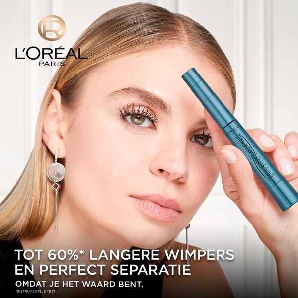 „L'Oréal Paris Telescopic Black“ vandeniui atsparus tušas, 8 ml