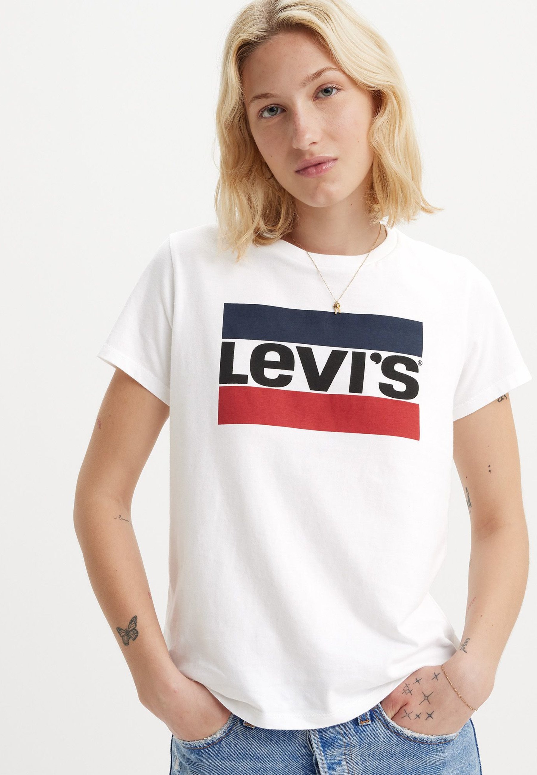 Levi's® THE PERFECT TEE - Print T-shirt - white