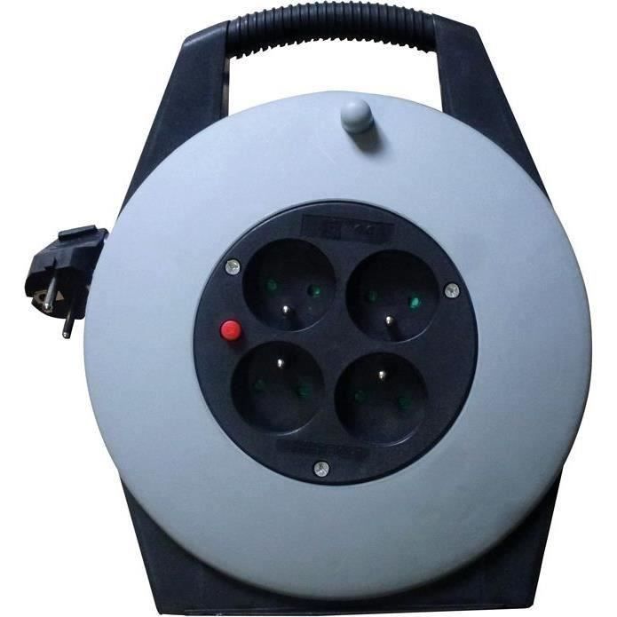 meter reel with 4 cassette sockets, grey/black.