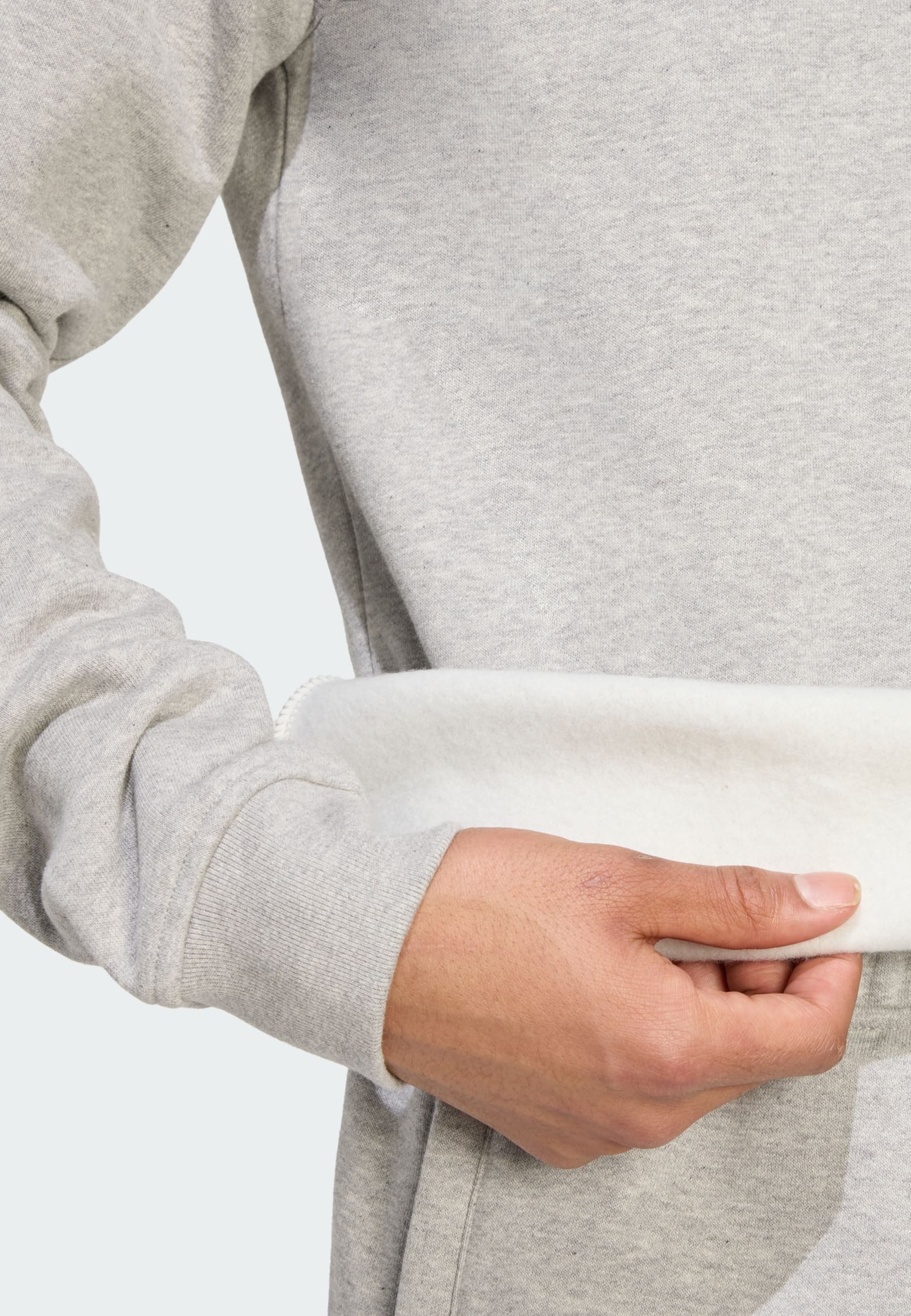 adidas Originals ESS CREW - Sweat-shirt - gris chiné moyen et blanc