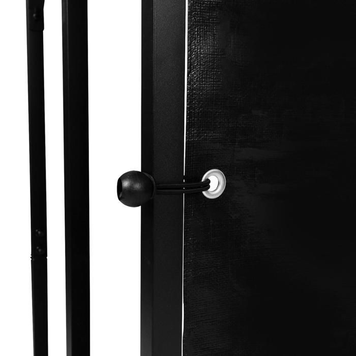 IDMARKET Caseta de almacenamiento de leña de acero galvanizado, 274 cm de largo, con tapa protectora.