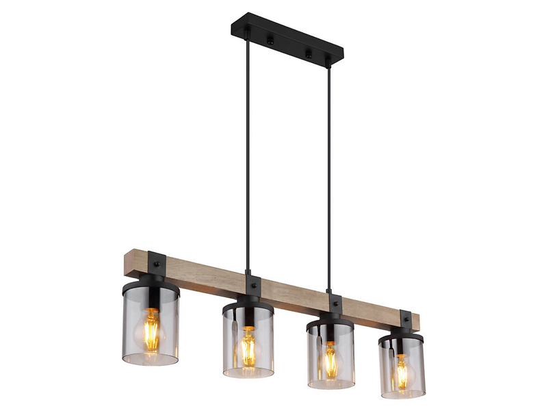 Lampa wisząca Lila 4-punktowa metalowa czarna