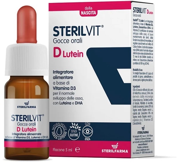 STERILFARMA Sterilvit D Luteïne druppels 5 ml Vitamine D supplement
