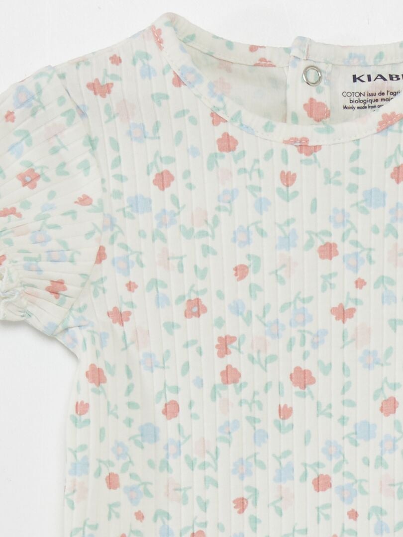 Bodysuit met korte mouwen - WIT