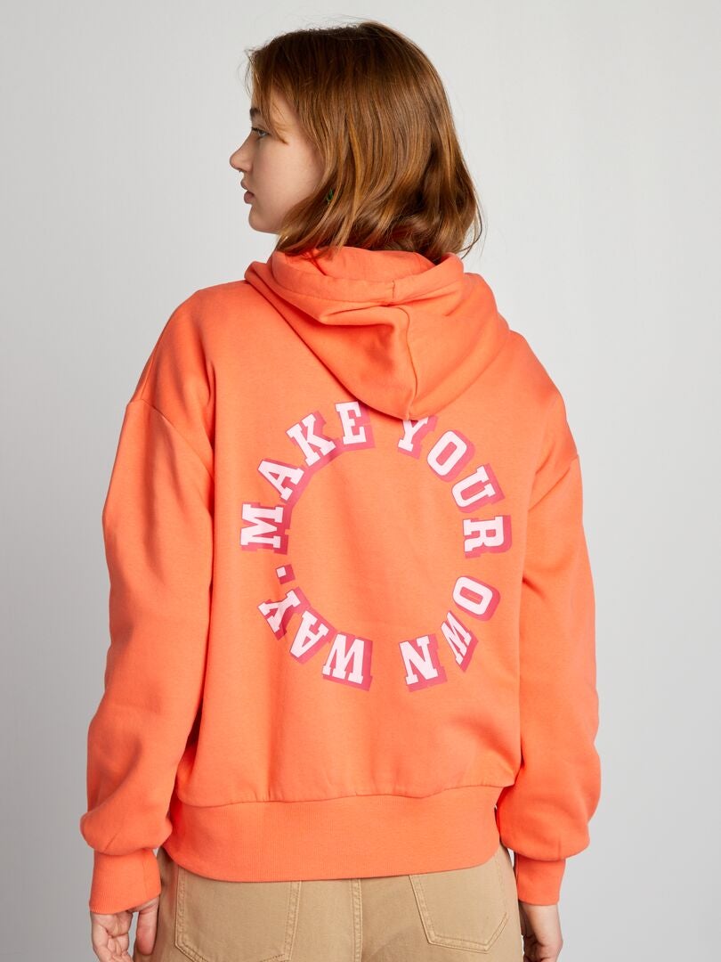 Hoodie met print - ROZE