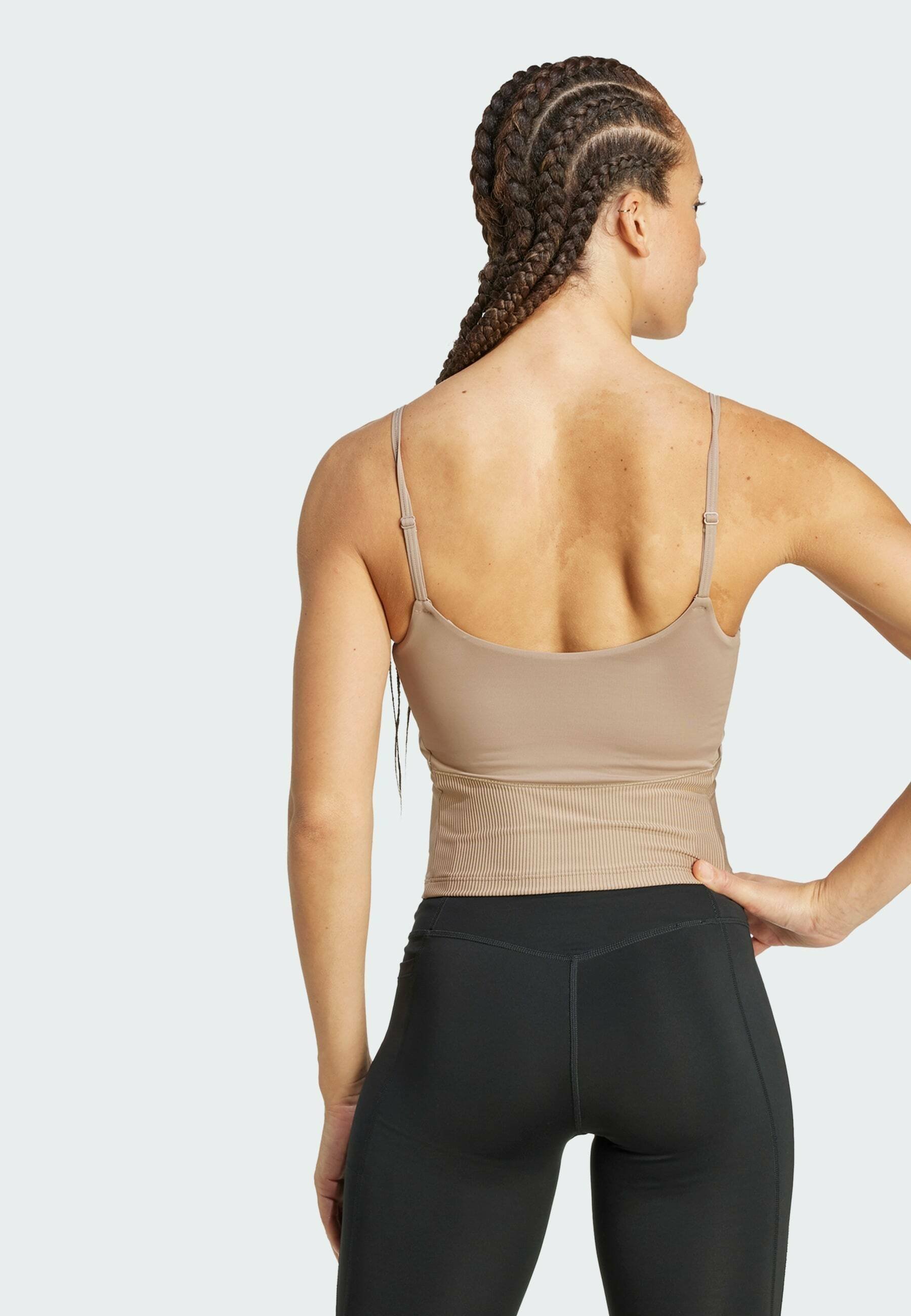 adidas Performance HYPERGLAM TANK - Top - krijtbruine aardlagen