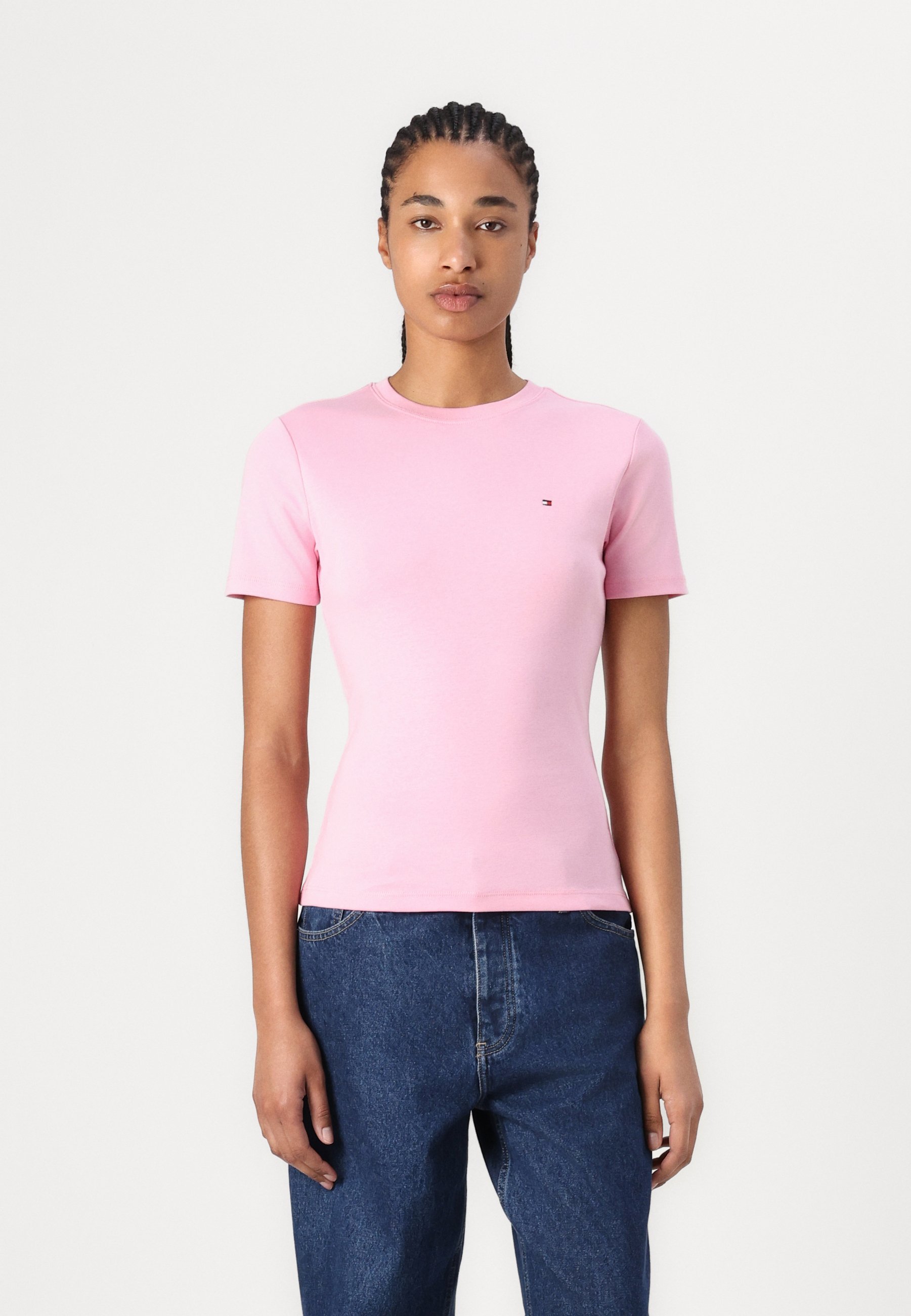 Tommy Hilfiger SLIM CODY - T-shirt met print - klassiek roze