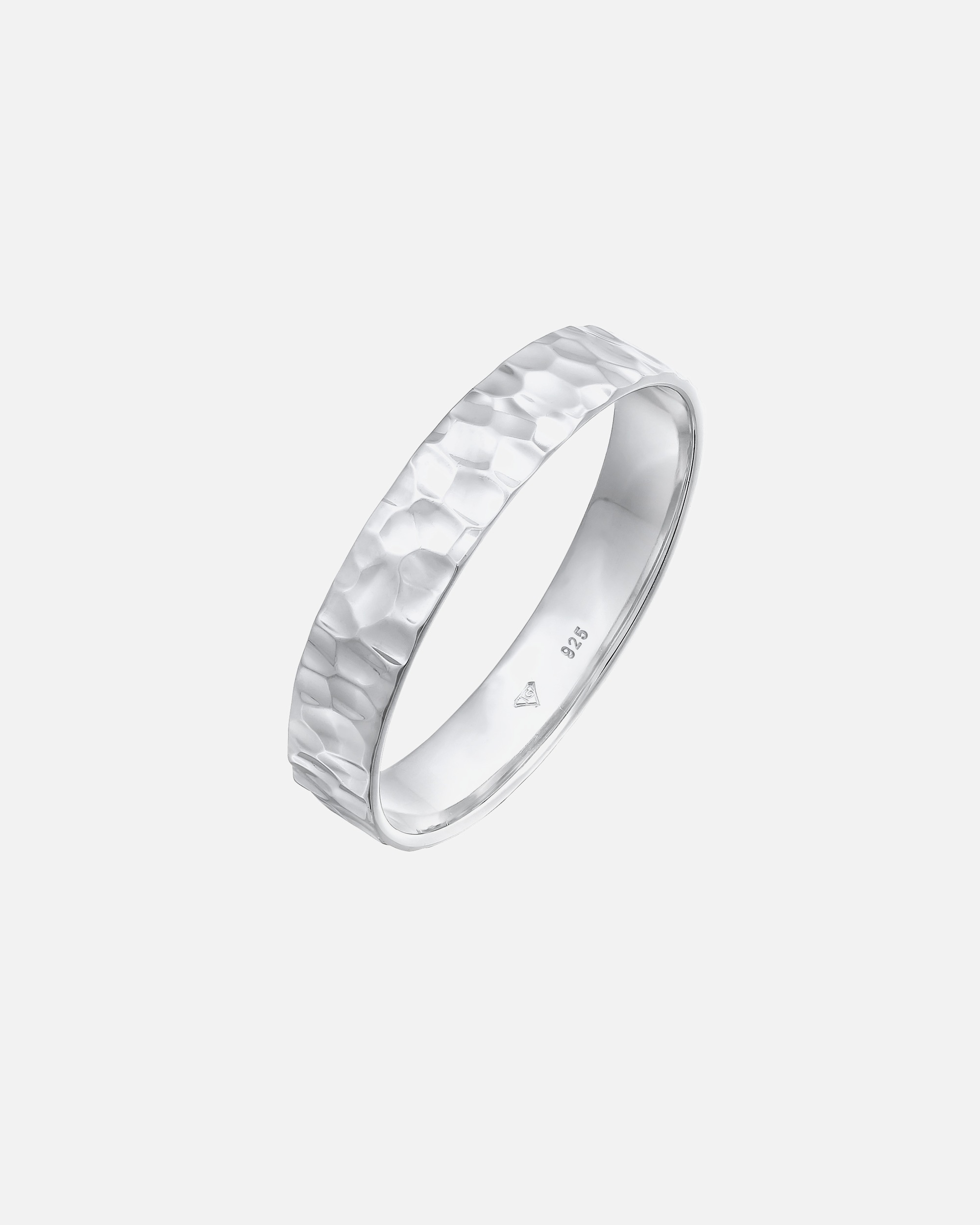 KUZZOI Hommes Bande Organique structuré en argent sterling 925