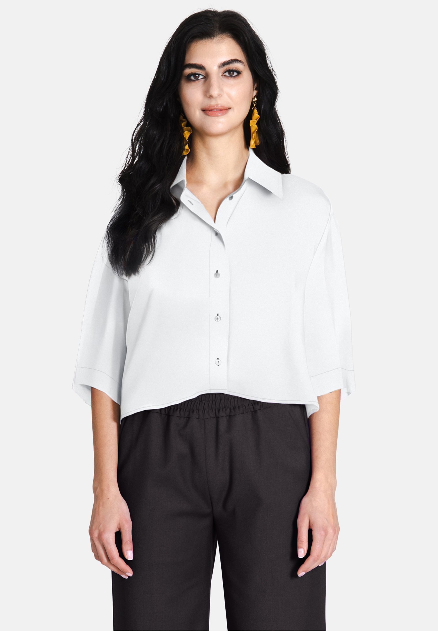 Jascha Stockholm BELLY - Blusa button-down - bianco sporco