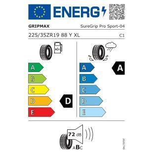 Pneu AUTO GRIPMAX SUREGRIP PRO SPORT 225 35 ZR19 88Y XL TOURISME ETE