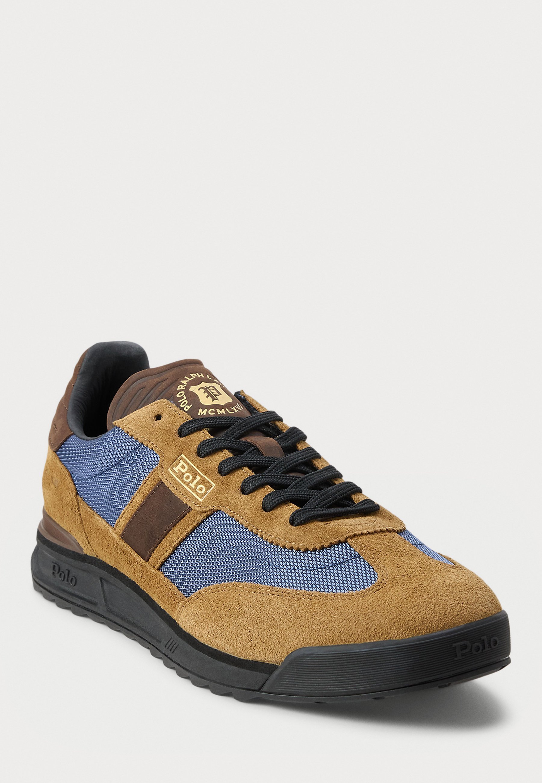 Polo Ralph Lauren VARICK Sneaker mit Wildledereinsätzen, Unisex - Sneaker - Schokoladenbraun/Waldgrün